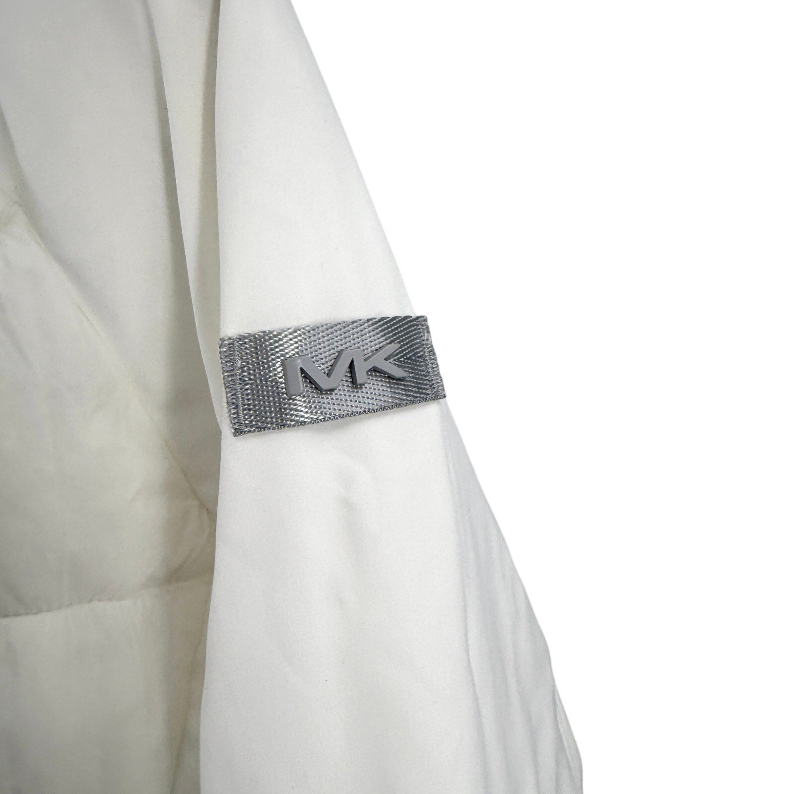 Michael Kors White Hooded Sporty Ski Puffer Parka Jacket