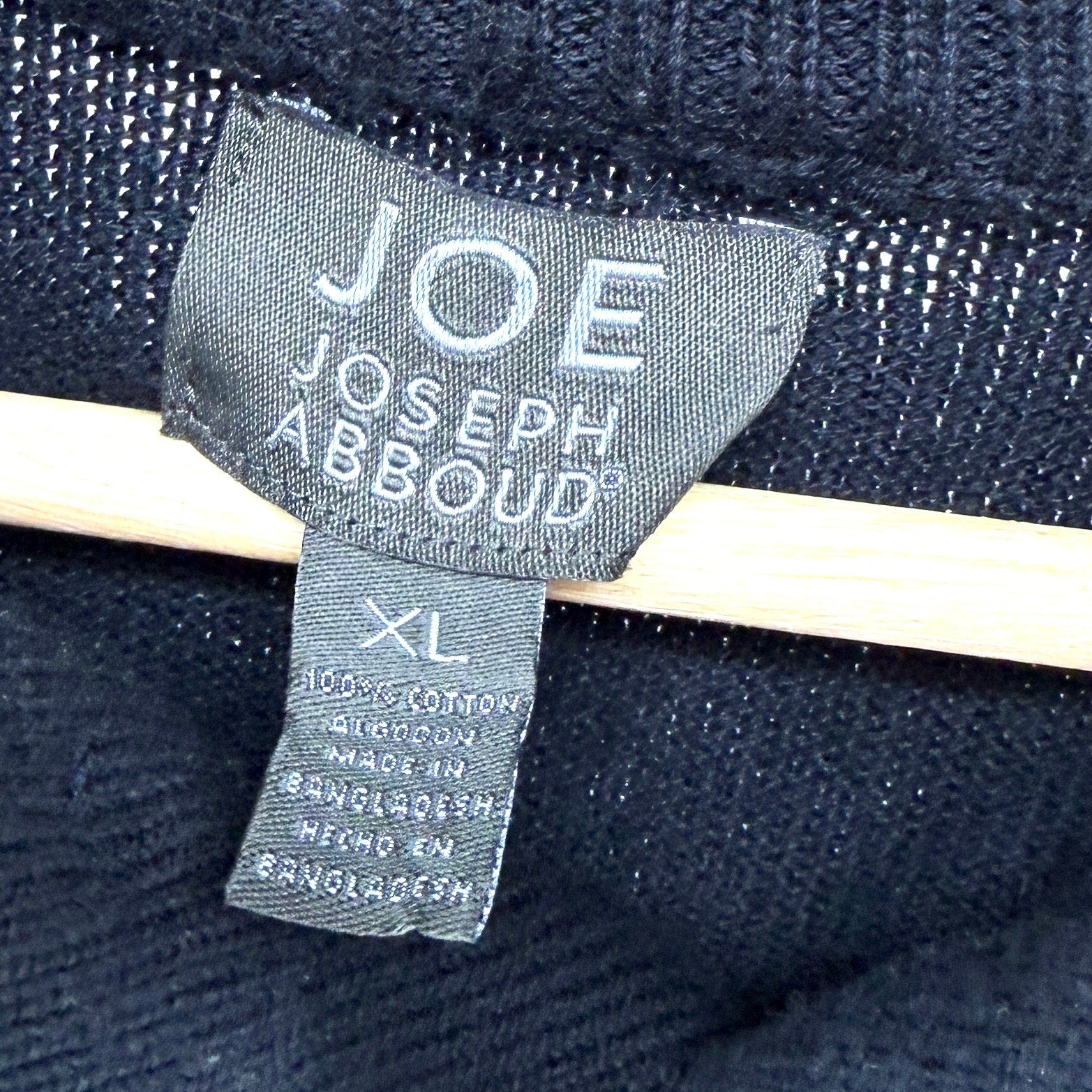 JOE Joseph Abboud Navy Blue 100% Cotton Mock Neck Button Sweater