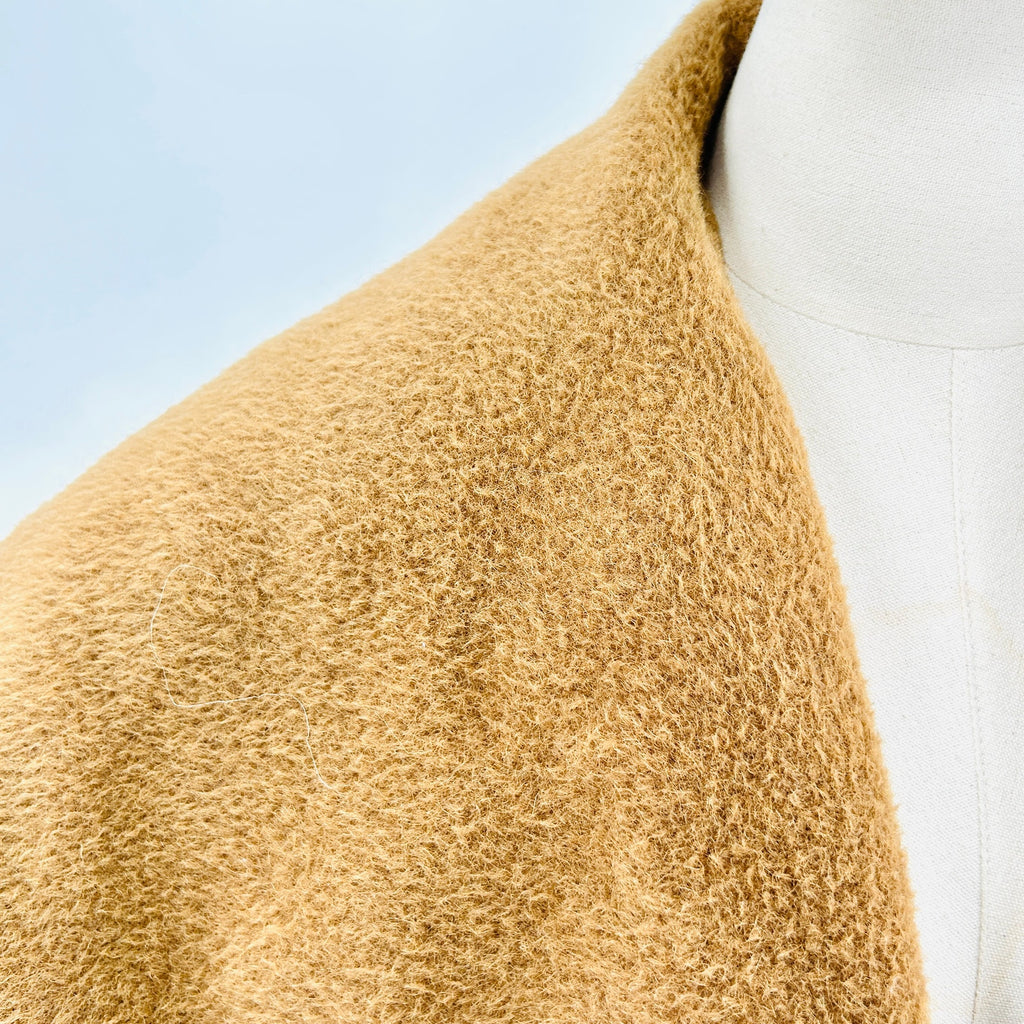 Vintage 1950s Royal Alpaca Camel Oversized Shawl Collar Coat