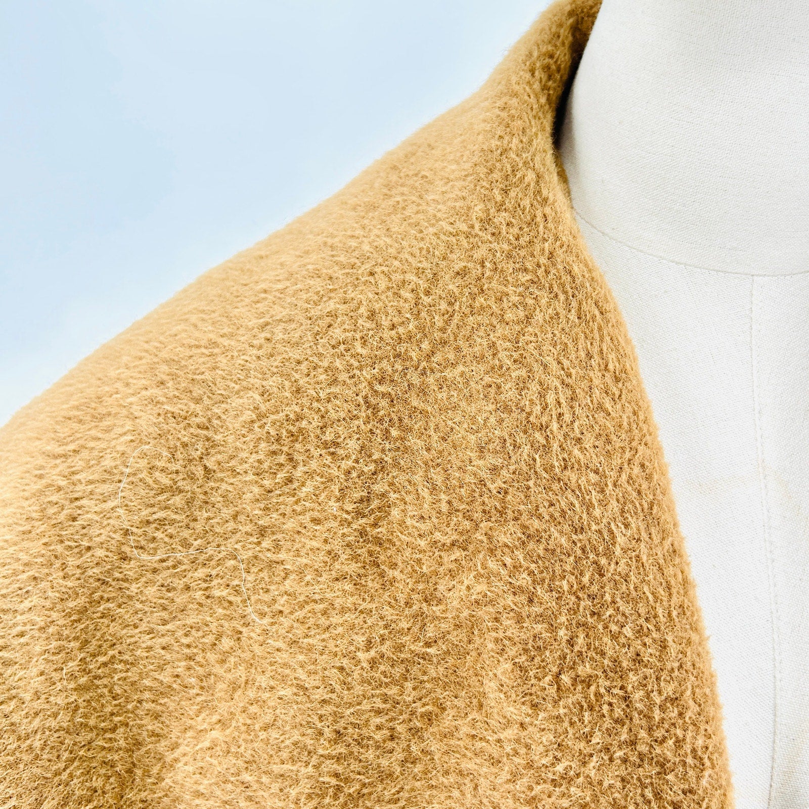 Vintage 1950s Royal Alpaca Camel Oversized Shawl Collar Coat