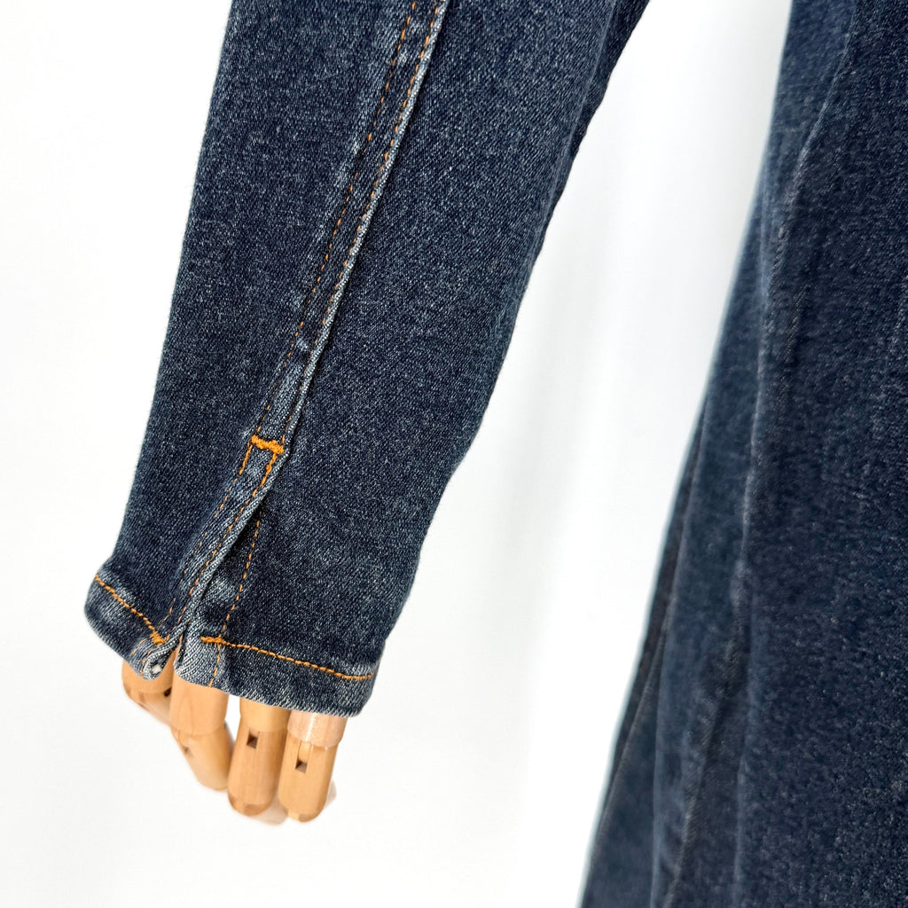 Vintage 90s Sergio Valente Blue Denim Bodycon Midi Dress