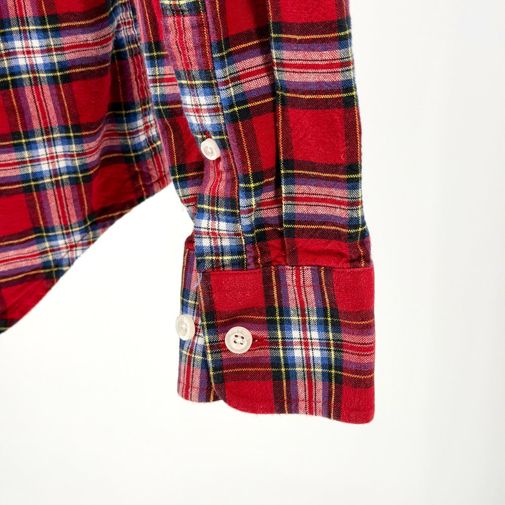 Five Four Mark McNairy Red Plaid 100% Cotton Heavyweight Button Down Shirt