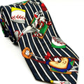 Vintage 90s Looney Tunes Navy Blue Baseball Novelty Necktie