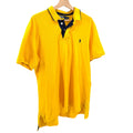 Vintage Y2K Ralph Lauren Yellow 100% Cotton Custom Fit Rugby Polo Shirt