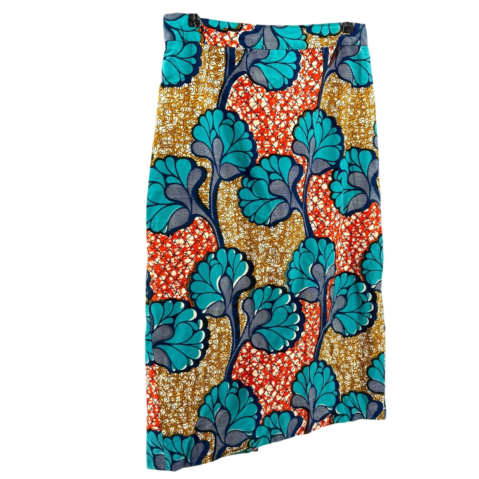 Vintage Y2K Handcrafted South African Shweshwe Print Pencil Skirt