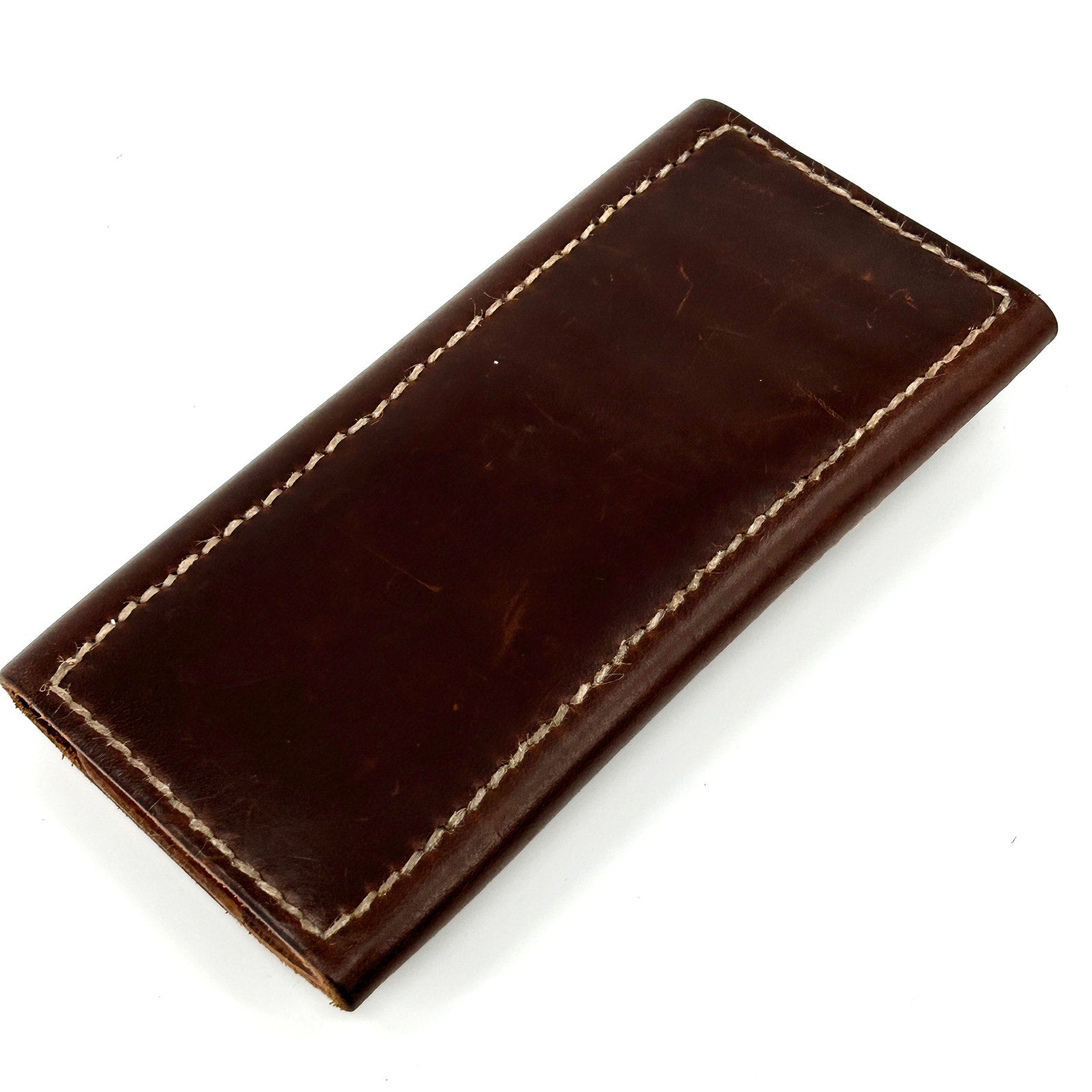 Brown Genuine Leather Heavyweight Snap Closure Wallet