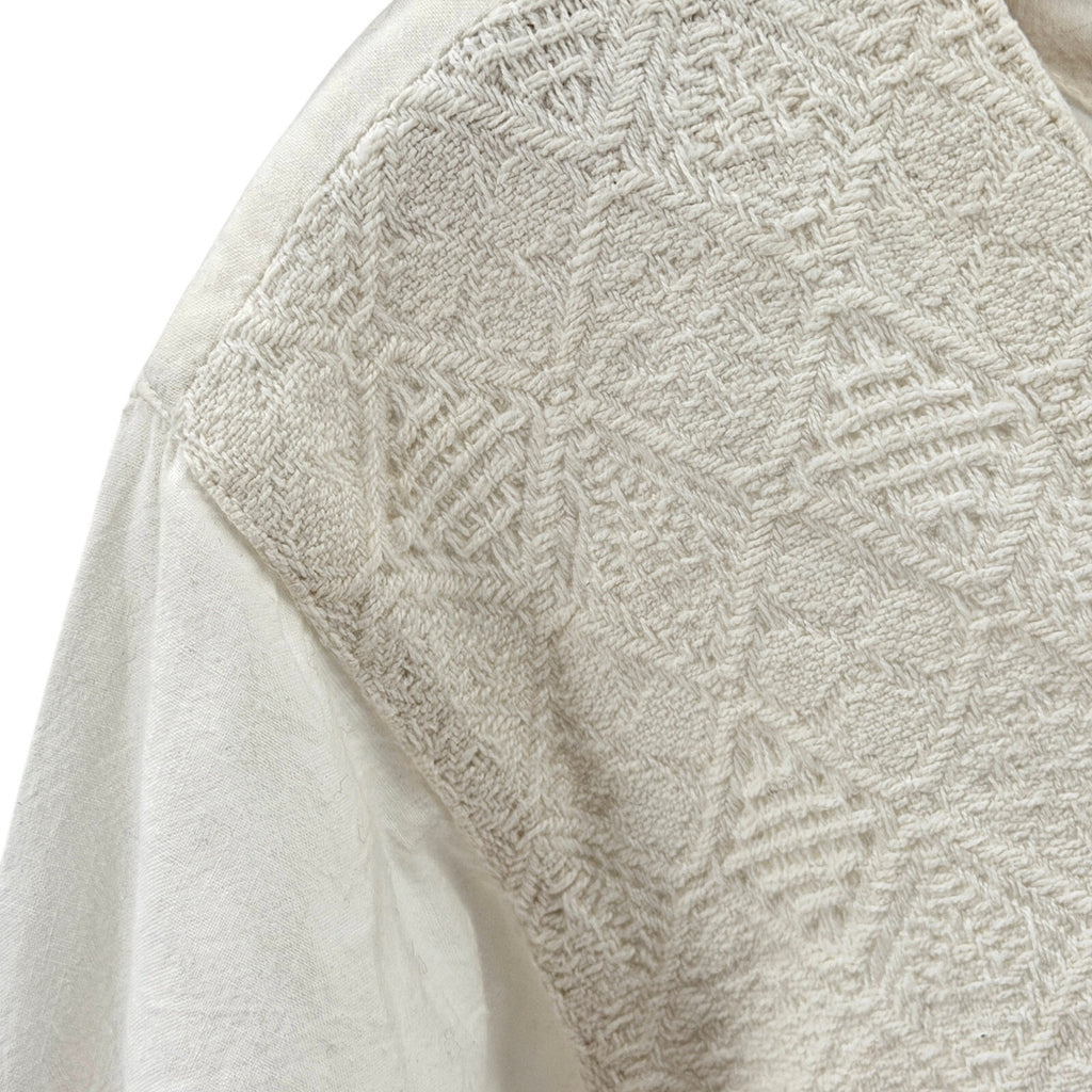 Vintage 90s The J. Peterman Company White Cotton Embroidered Maxi Dress