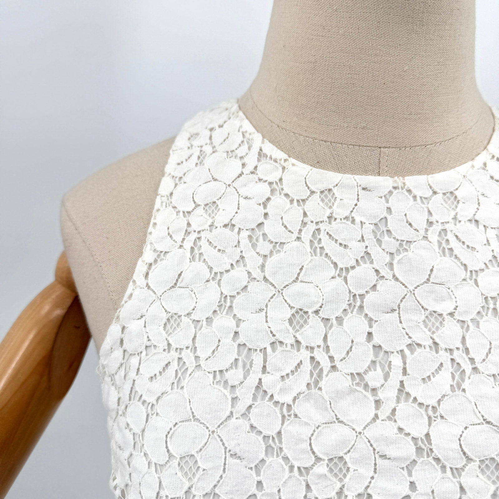Derek Lam 10 Crosby White Cotton Lace Fringe Mini Dress