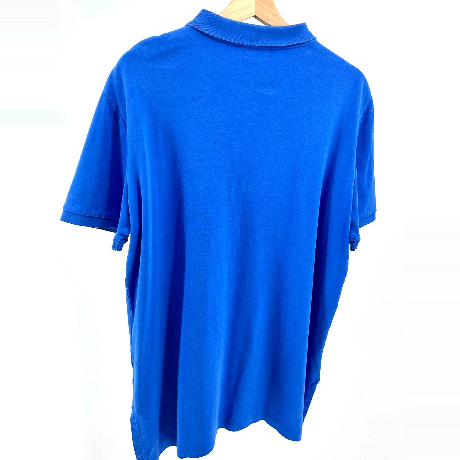 Y2K Polo Ralph Lauren Blue 100% Cotton Pima Soft Touch Polo Shirt