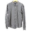 G.H. Bass & Co. Blue and White Gingham 100% Cotton Button Down Shirt