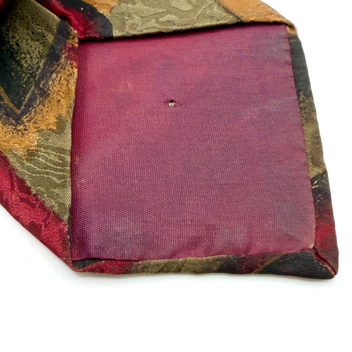 Vintage 90s Boston Traders Maroon Olive Abstract Necktie