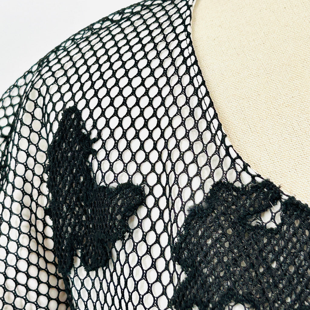 Sachin & Babi Black Sheer Lace Mesh Appliqué Shift Dress