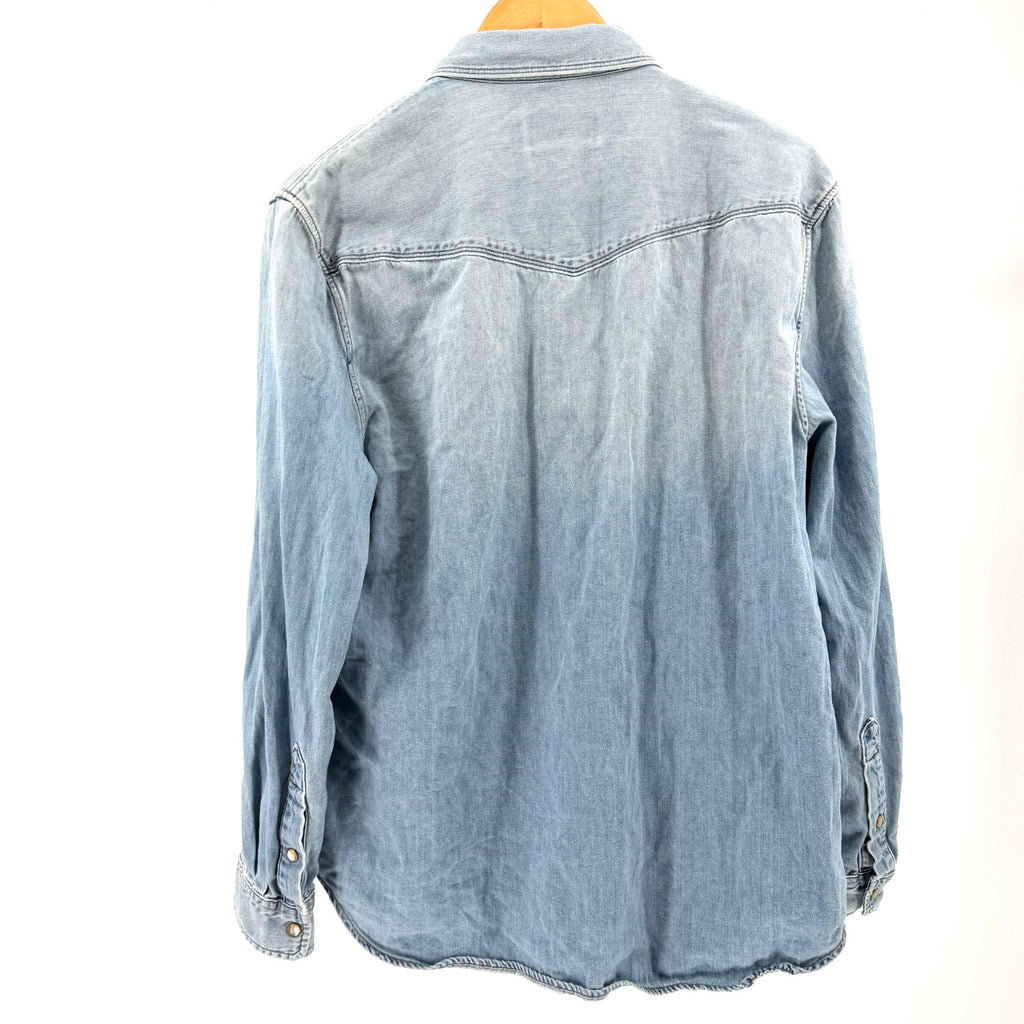 7 For All Mankind Light Wash 100% Cotton Japanese Fabric Western Shirt