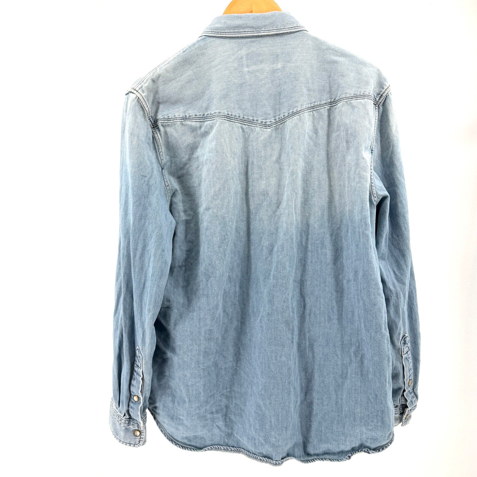 7 For All Mankind Light Wash 100% Cotton Japanese Fabric Western Shirt