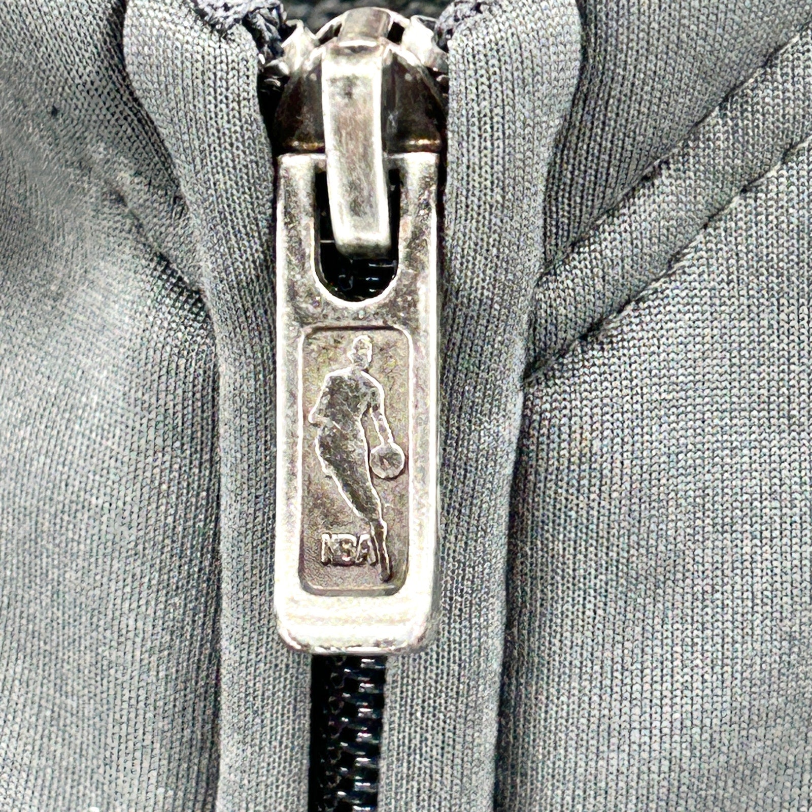 Adidas NBA Miami Heat Gray Black Colorblock Fleece Warm-up Jacket