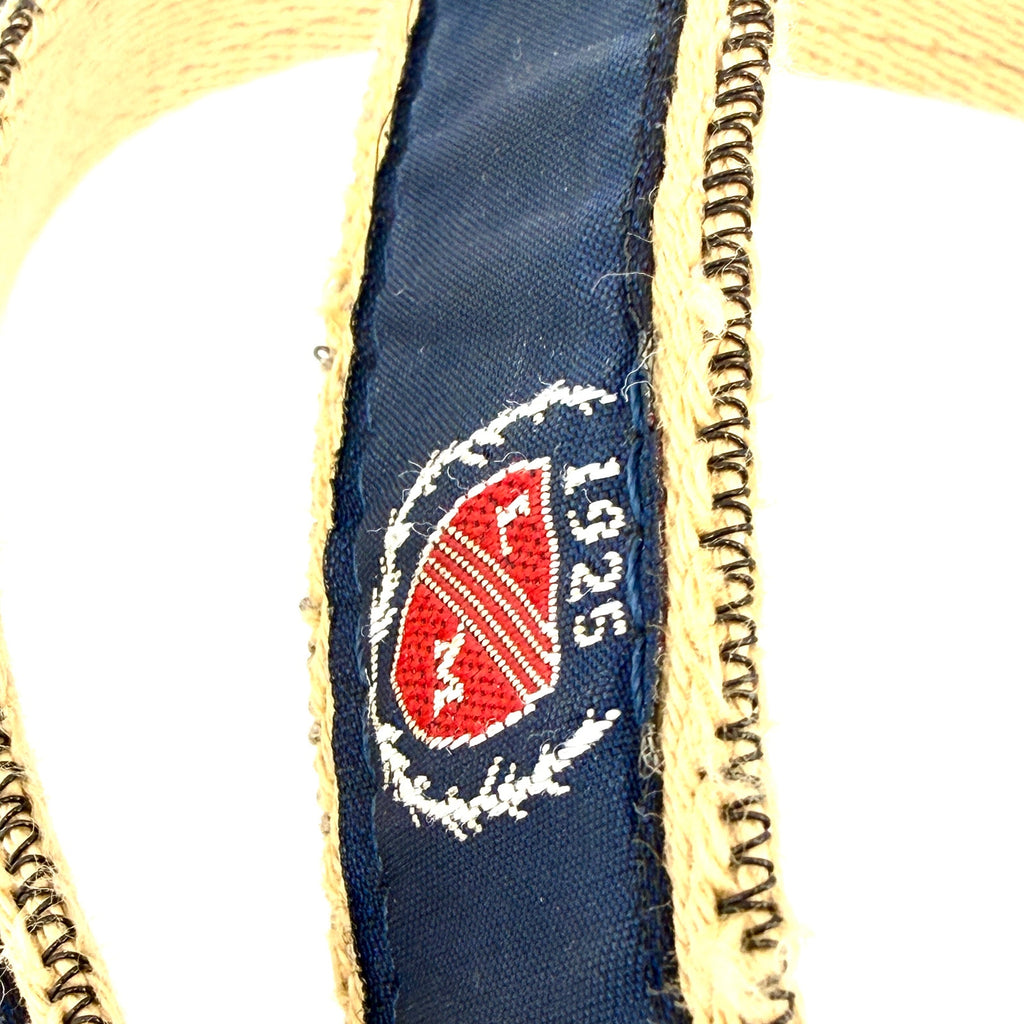Vintage Y2K YRI Navy Preppy Collegiate Crest Belt