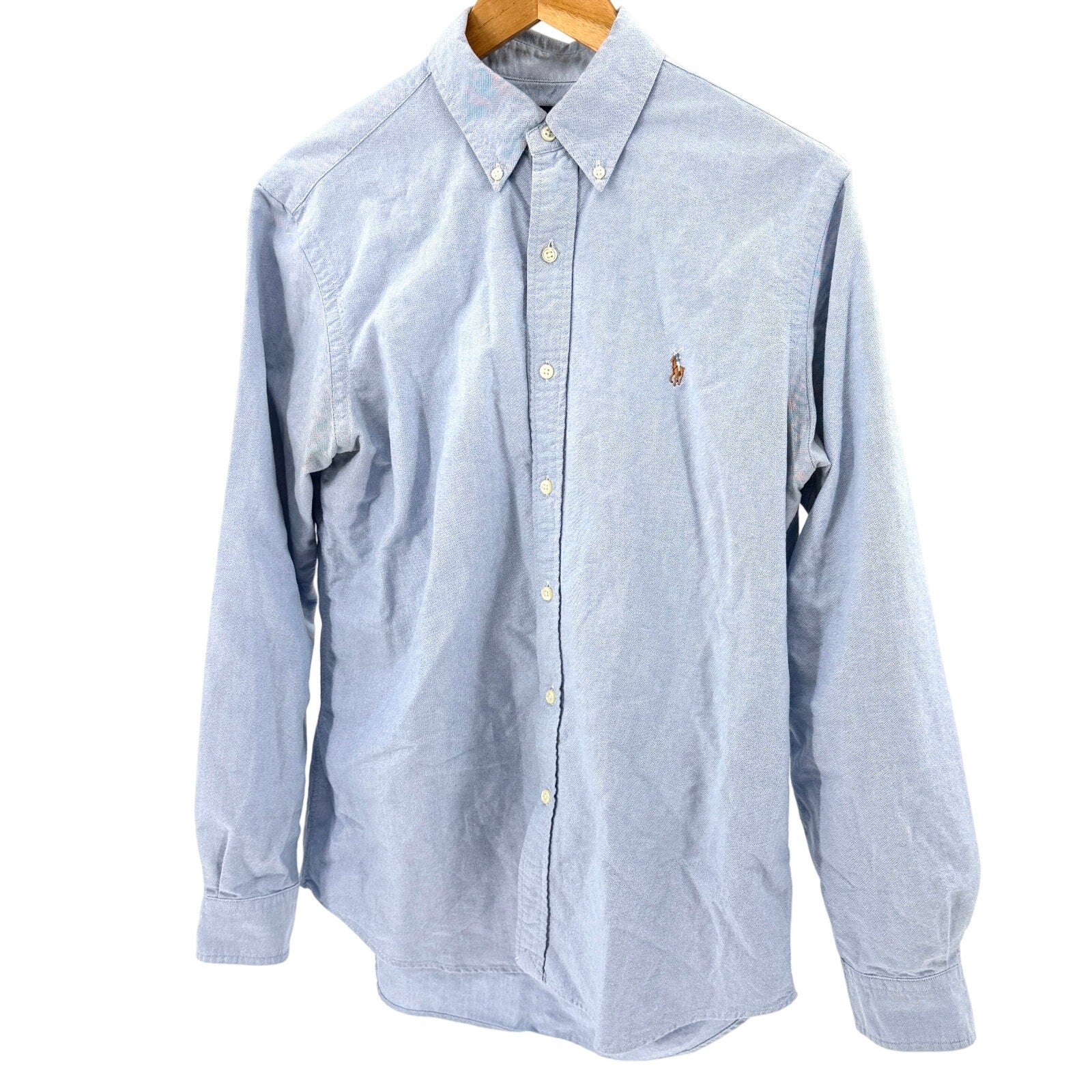 Ralph Lauren Blue 100% Cotton Classic Fit Oxford Button Down Shirt