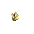 Vintage 80s Gold Tone Minimalist Initial V Stamped Lapel Tack Pin