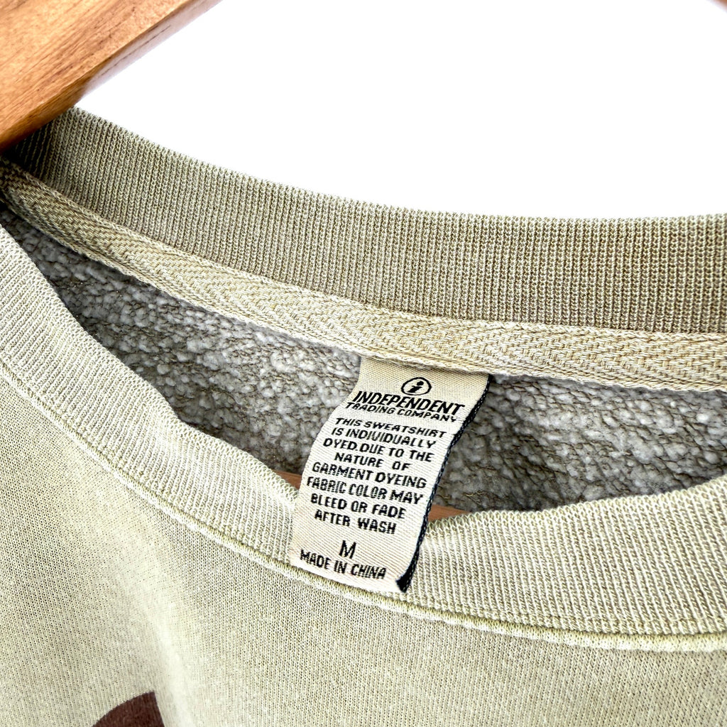 Independent Trading Company Beige Brown Be Still Graphic Crewneck Sweatshirt