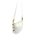 Vintage 80s Joseph B Exclusive White Leather Jewel-Embellished Satchel