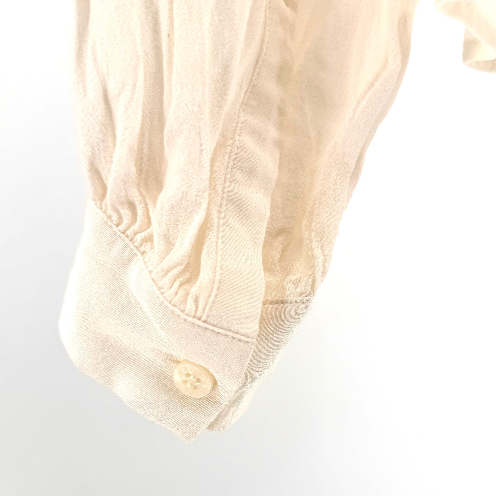 & Other Stories Paris Atelier Cream Lace Pintuck Button Down Blouse