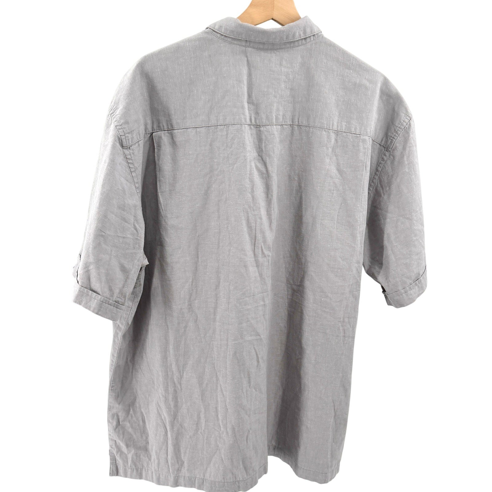 Cubavera Grey Guayabera Two Pocket Camp Shirt