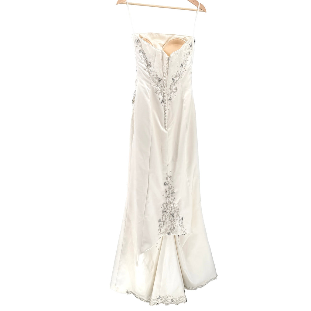 Vintage Y2K Maggie Sottero Couture Ivory Beaded Strapless Wedding Dress