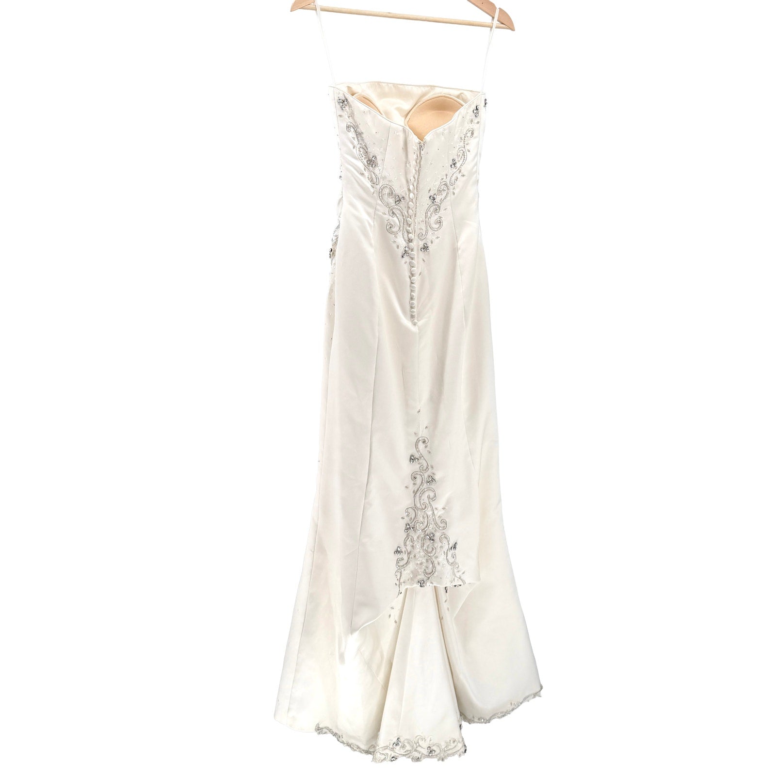 Vintage Y2K Maggie Sottero Couture Ivory Beaded Strapless Wedding Dress