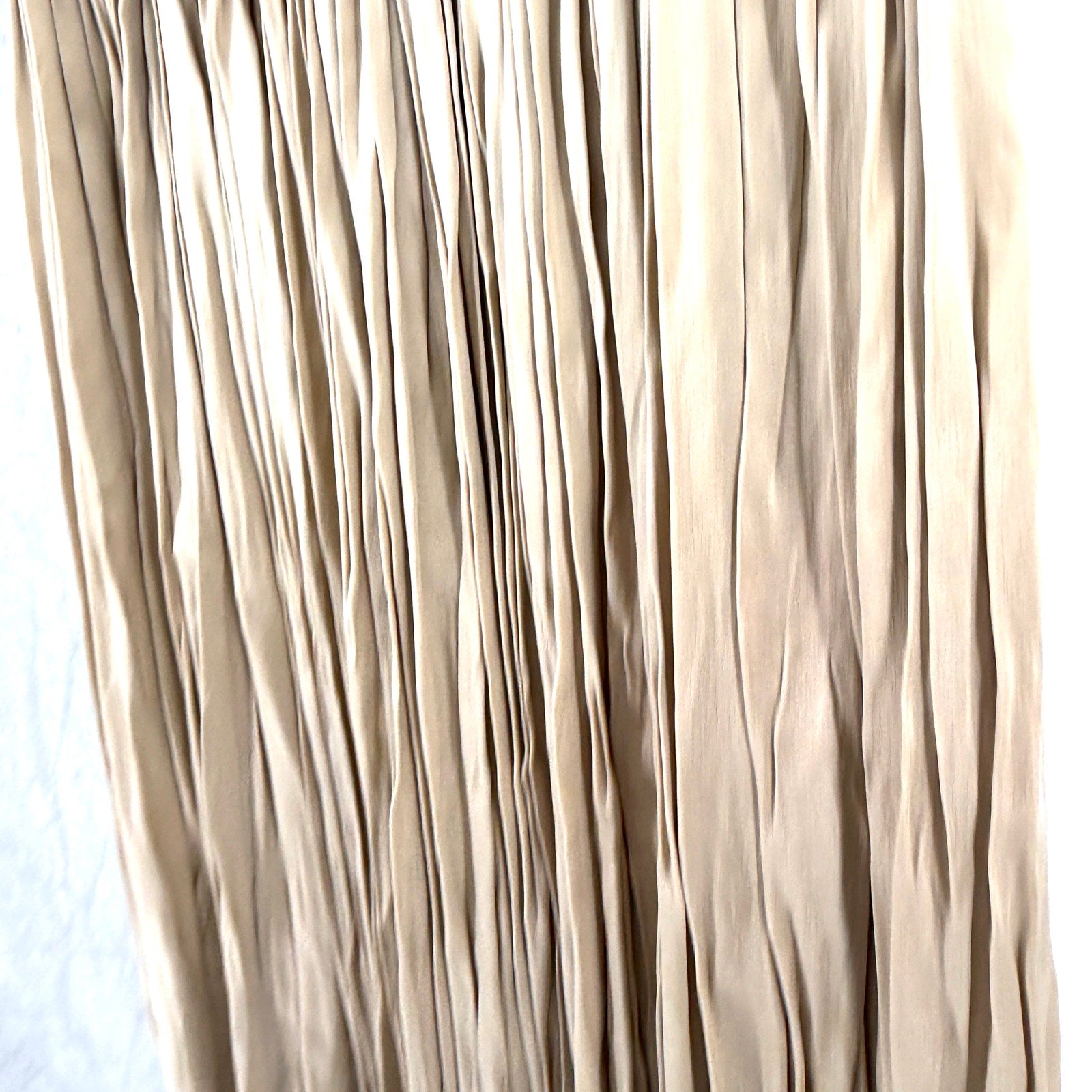Vintage 90s Double D Ranchwear Cream Silk Satin Pleated Western Maxi Skirt