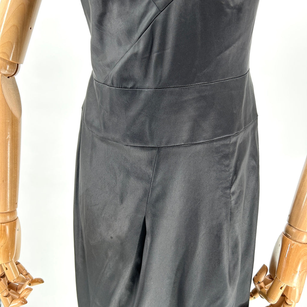 Guess by Marciano Black Satin Strapless Cocktail Dress