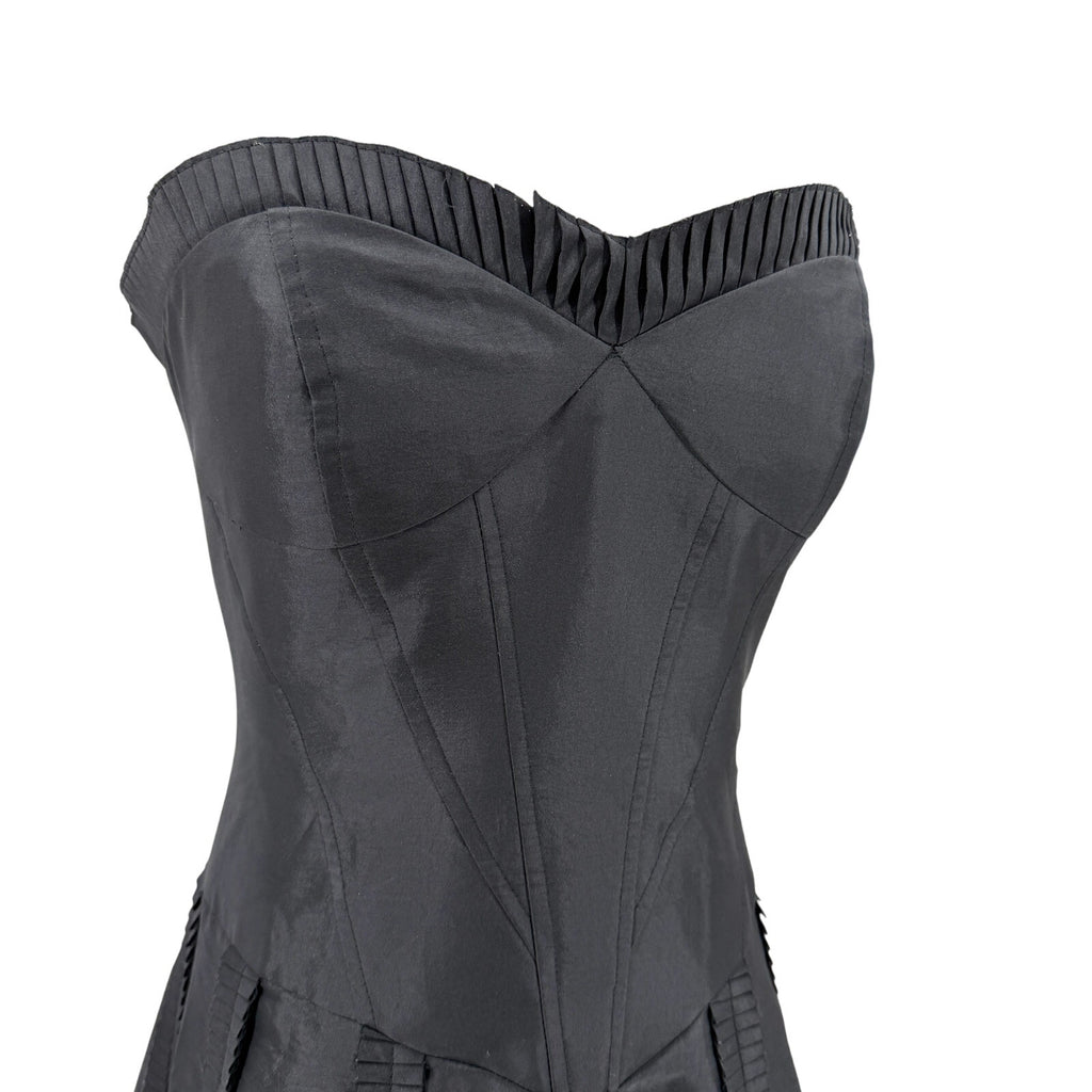 Vintage Y2K Etoile Black Sweetheart Bodice Mini Cocktail Dress