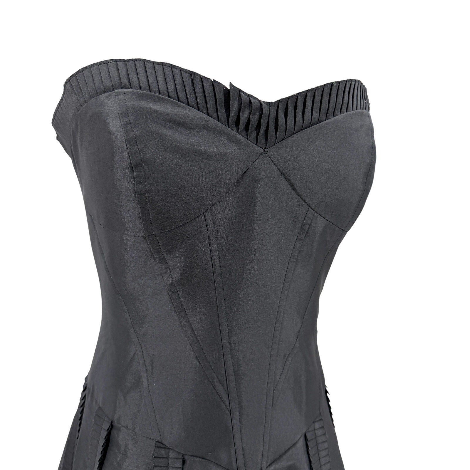 Vintage Y2K Etoile Black Sweetheart Bodice Mini Cocktail Dress