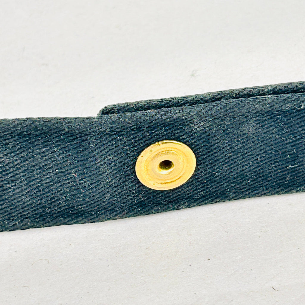 Vintage 80s Queen Victoria Coin Tan Faux Leather & Gold Mesh Belt