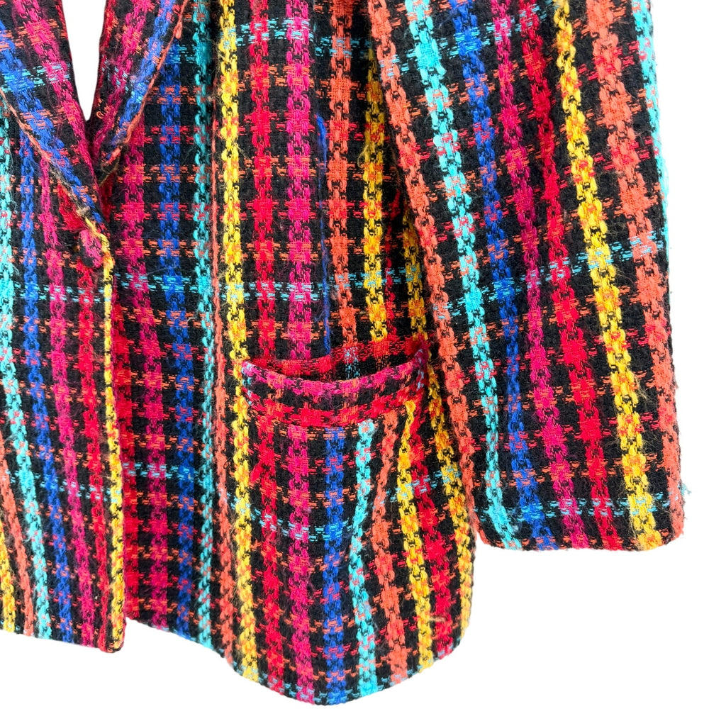Vintage 90s Cedars Rainbow Tweed Oversized Blazer