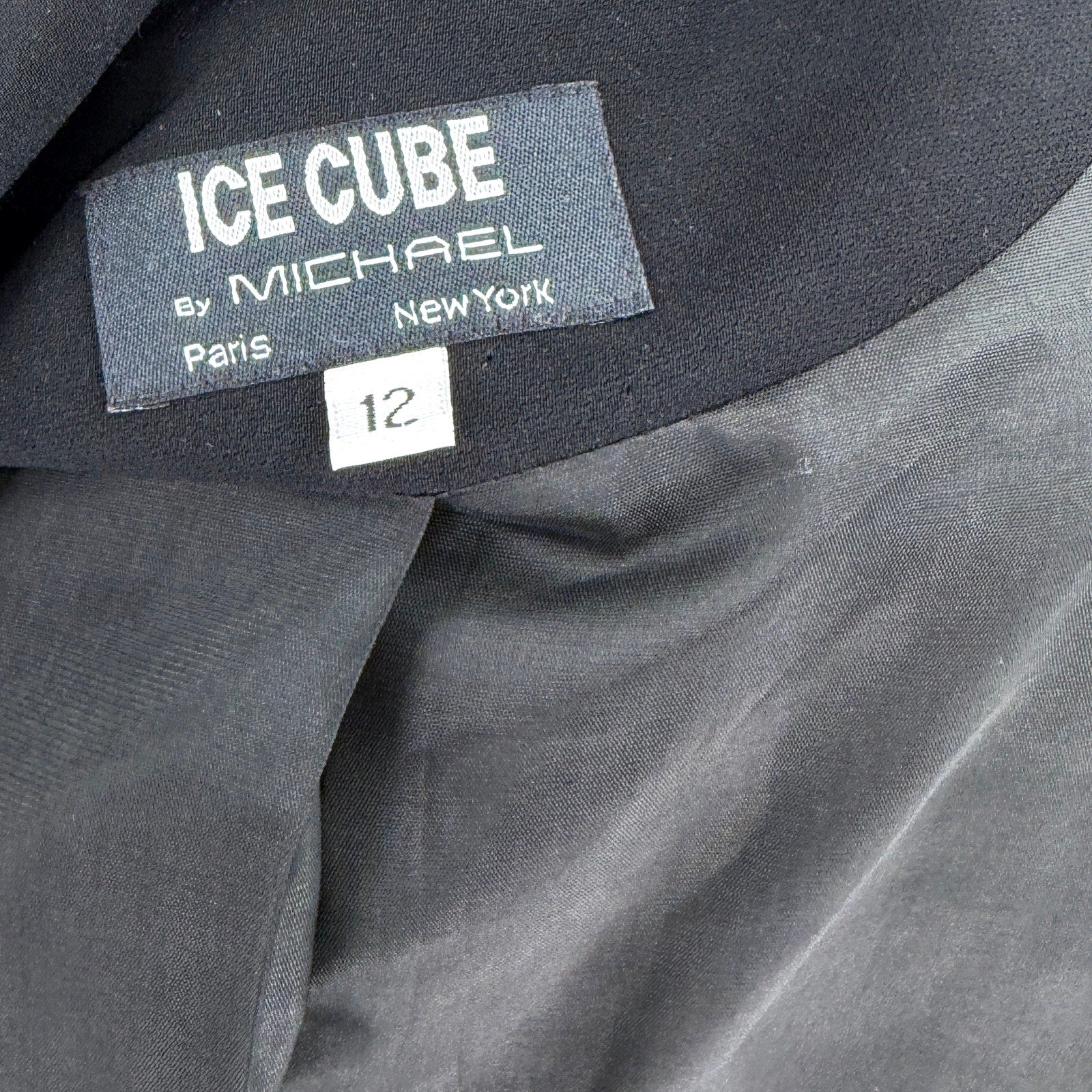 Vintage 80s Ice Cube by Michael Black Oversized Lapel Long Blazer