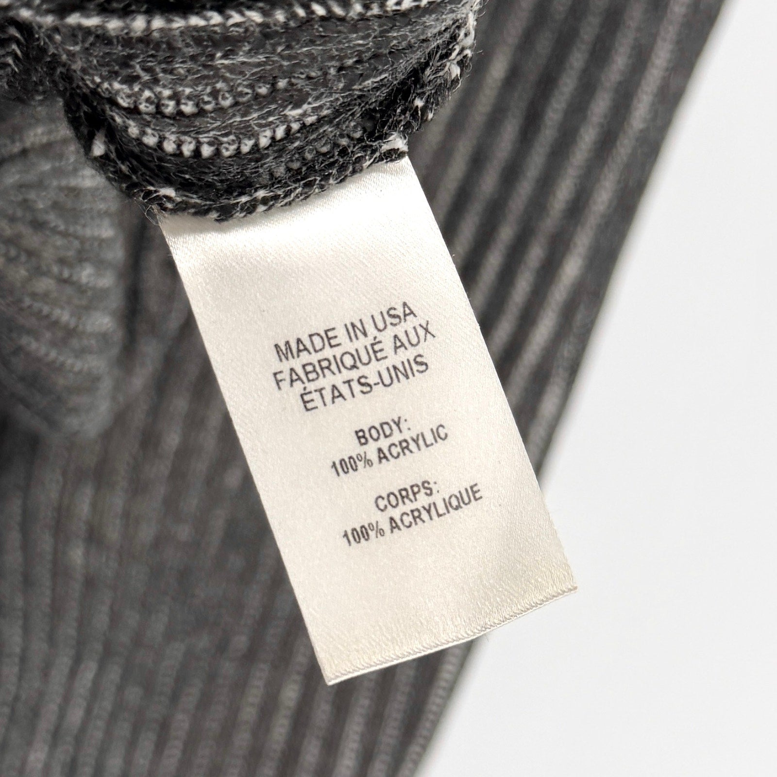 Public School New York Grey Ribbed Knit Zip Front Mini Skirt