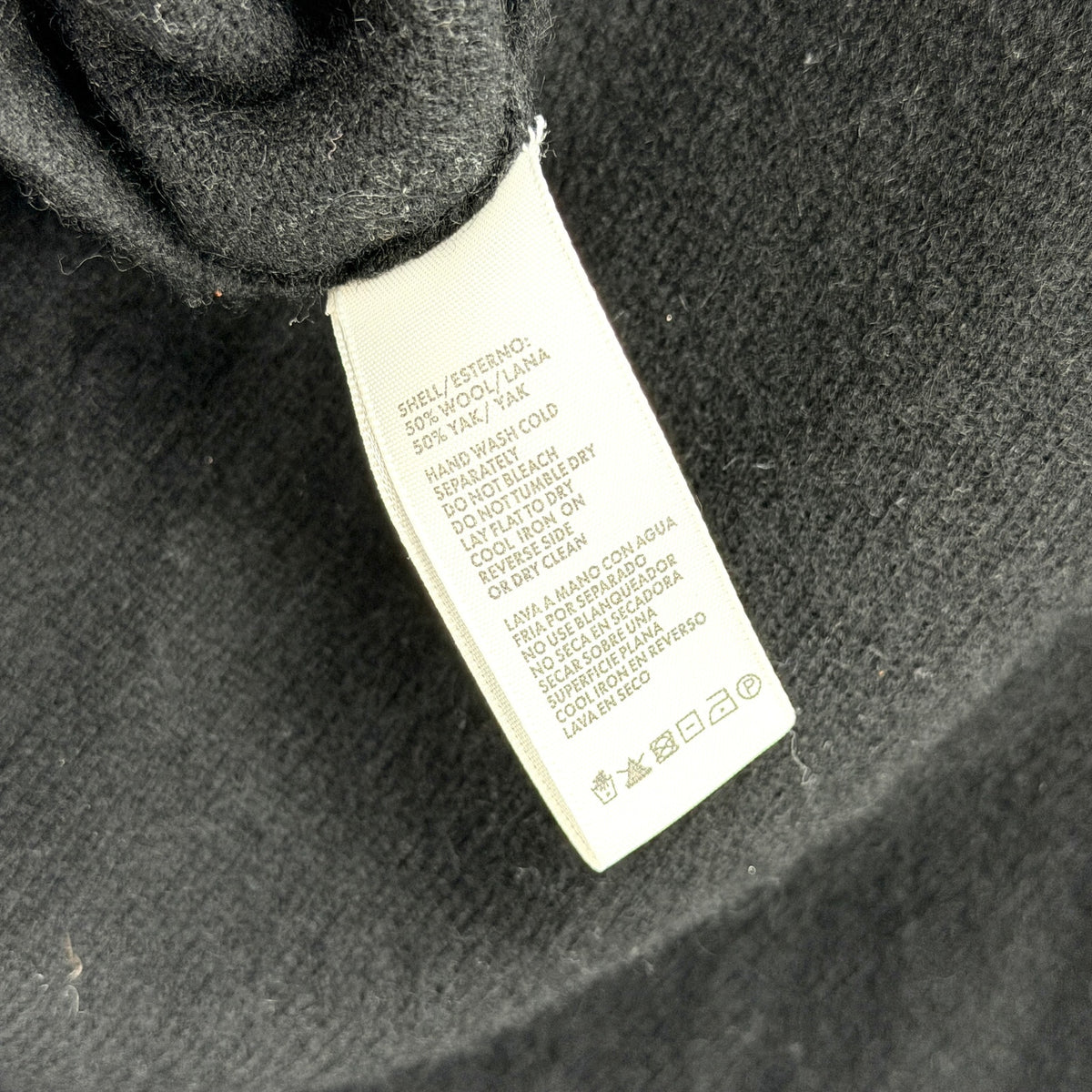 Rebecca Minkoff Wool Yak Black Ruffle Trim Mock Neck Sweater