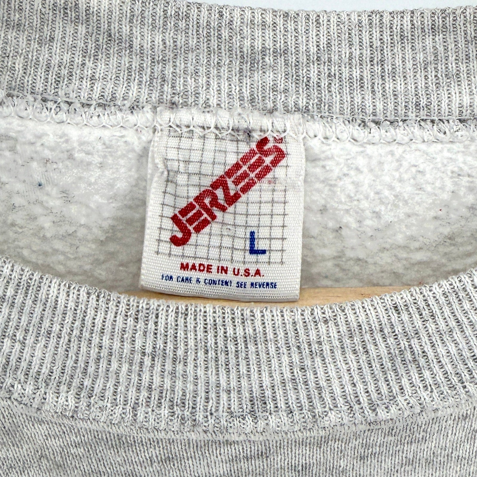 Vintage 90s Jerzees USAir Gray Heather Graphic Crewneck Sweatshirt