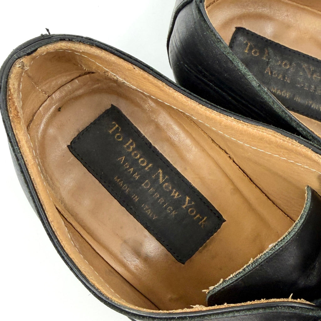 To Boot New York Black 100% Leather Adam Derrick Cap Toe Oxfords