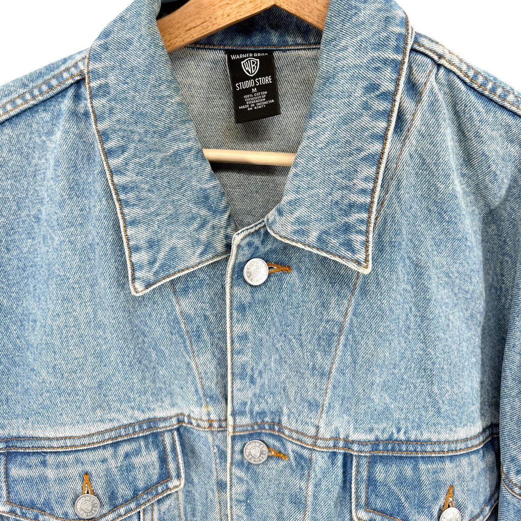 Vintage 90s Warner Bros Looney Tunes Blue Denim Trucker Jacket