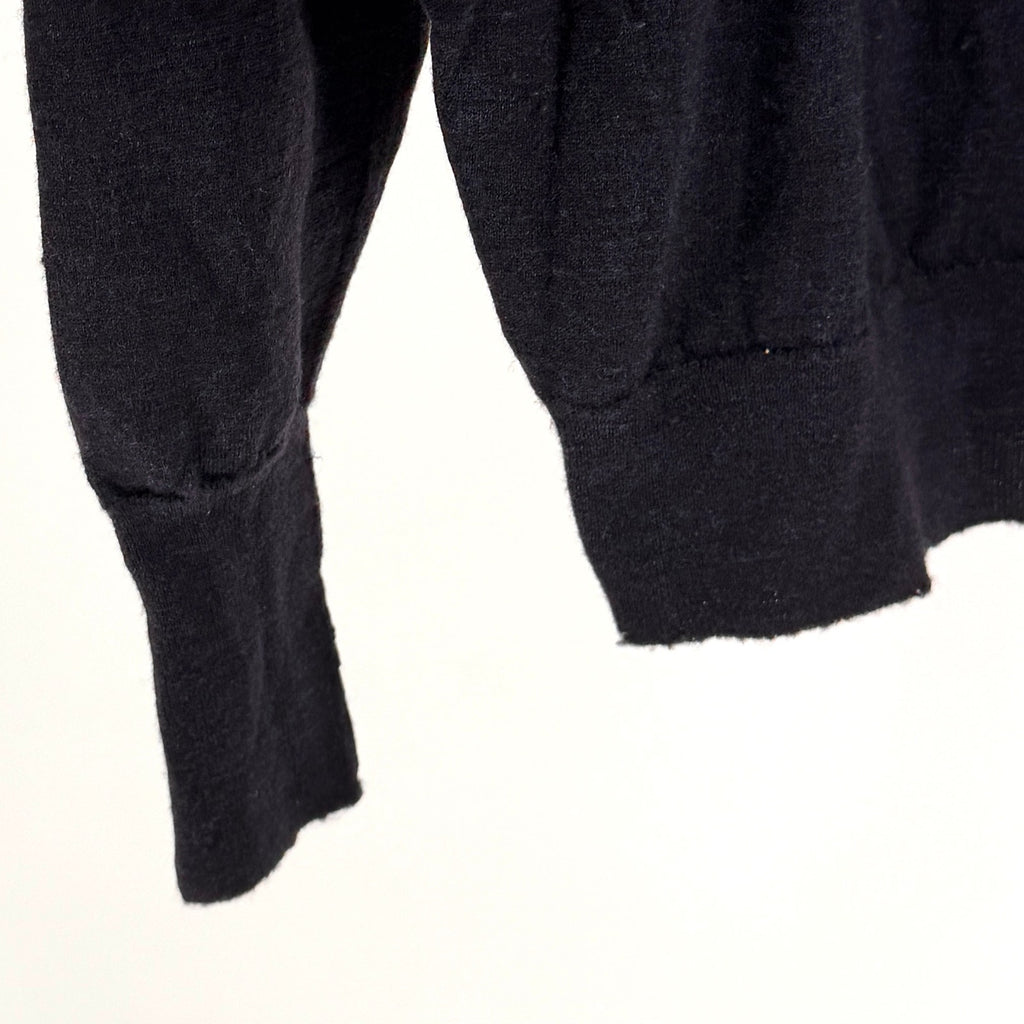 Vintage 90s Old Bond Street Navy 100% Wool Minimalist Collared Polo Sweater