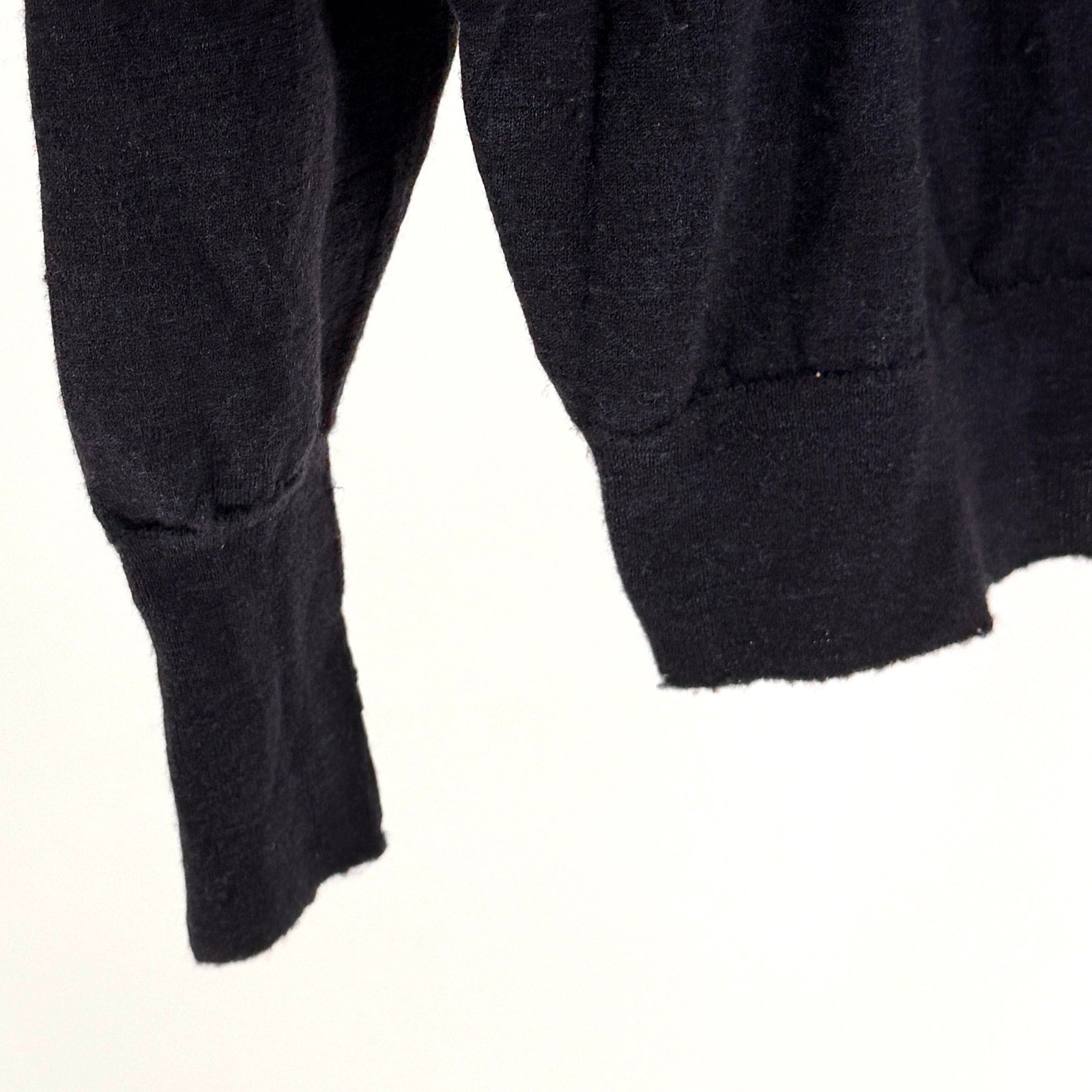 Vintage 90s Old Bond Street Navy 100% Wool Minimalist Collared Polo Sweater