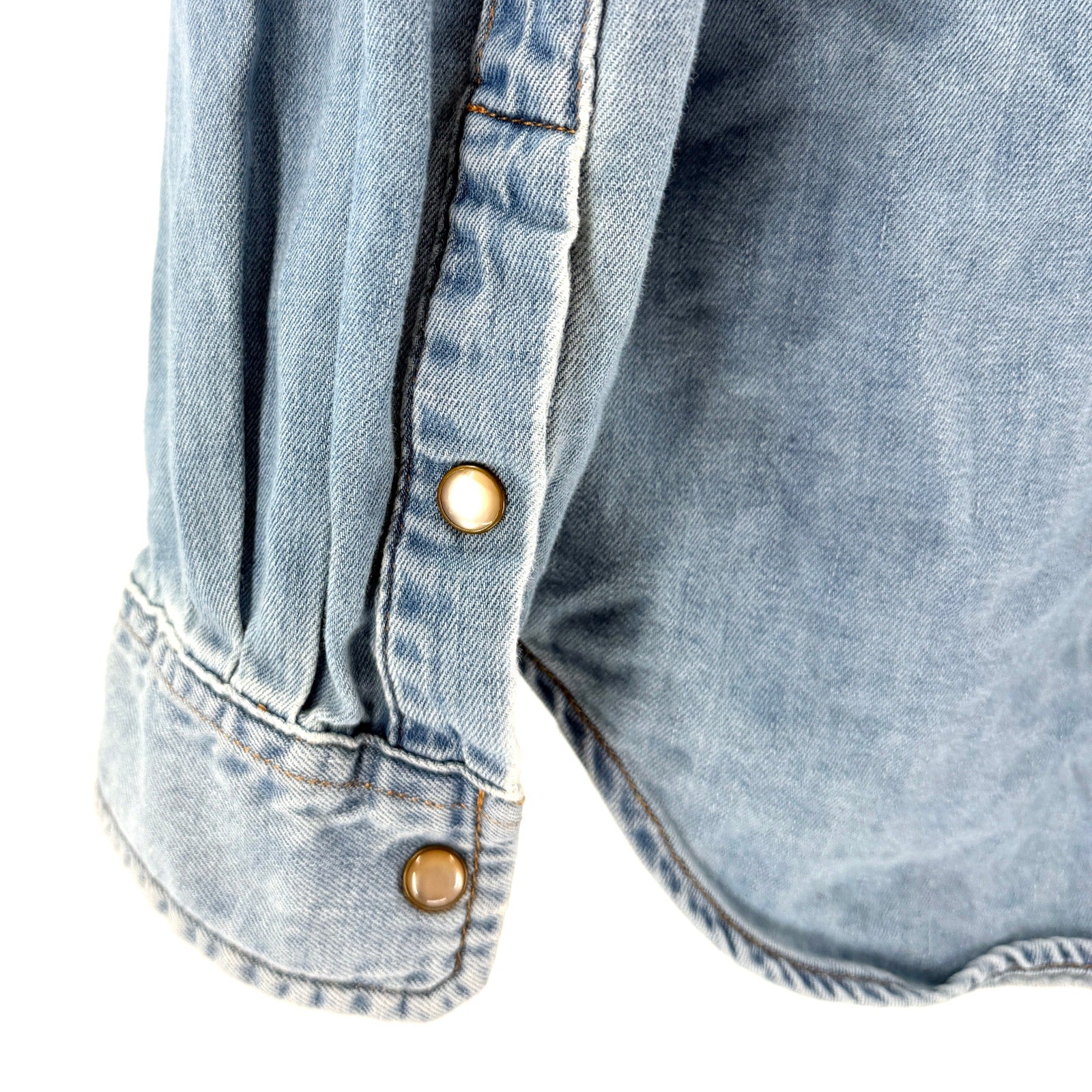 7 For All Mankind Light Wash 100% Cotton Japanese Fabric Western Shirt