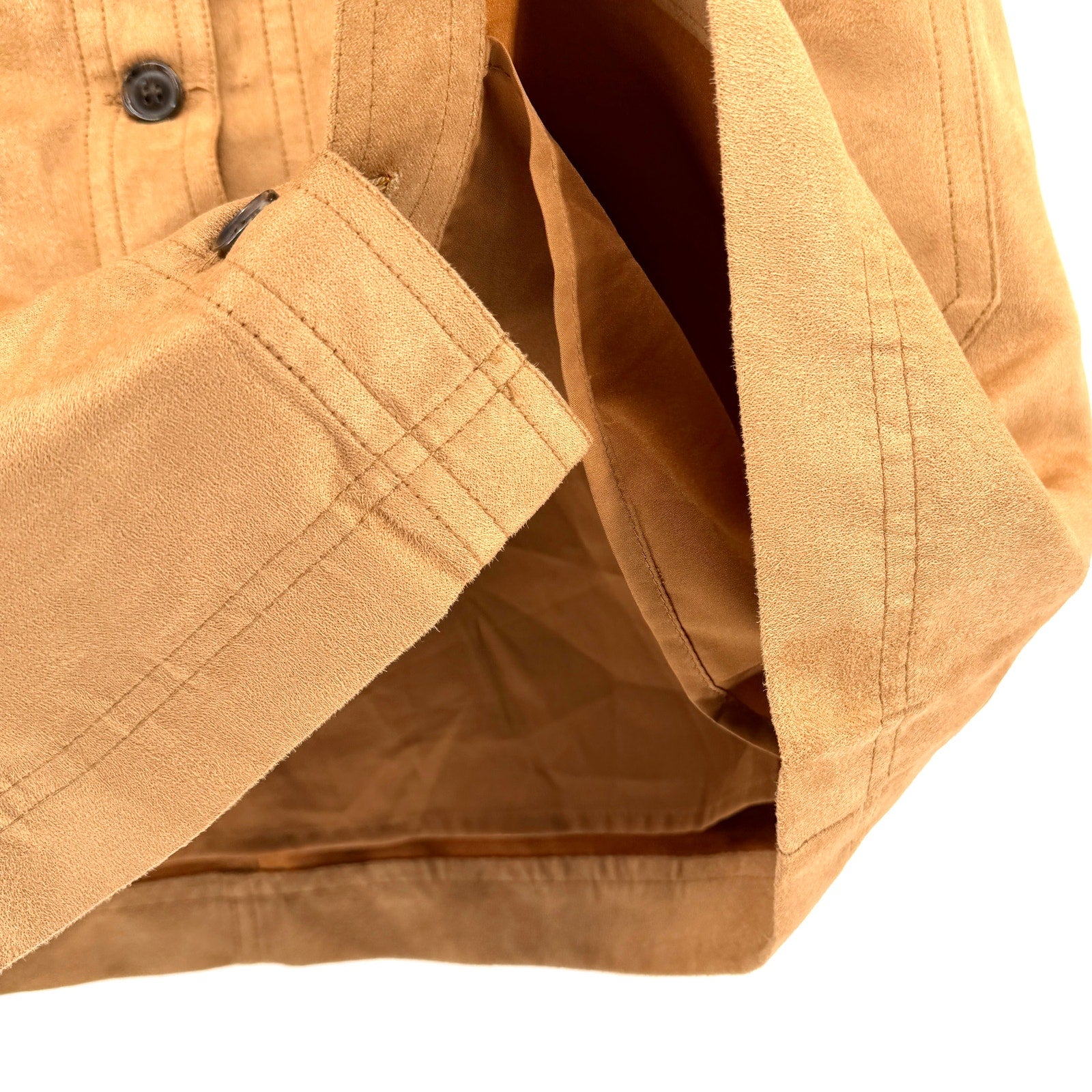 Banana Republic Tan Ultra Suede Utility Button Front Mini Skirt