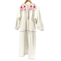 Vintage 70s Kalocsa Hungarian Folk Cotton Embroidered Boho Maxi Dress