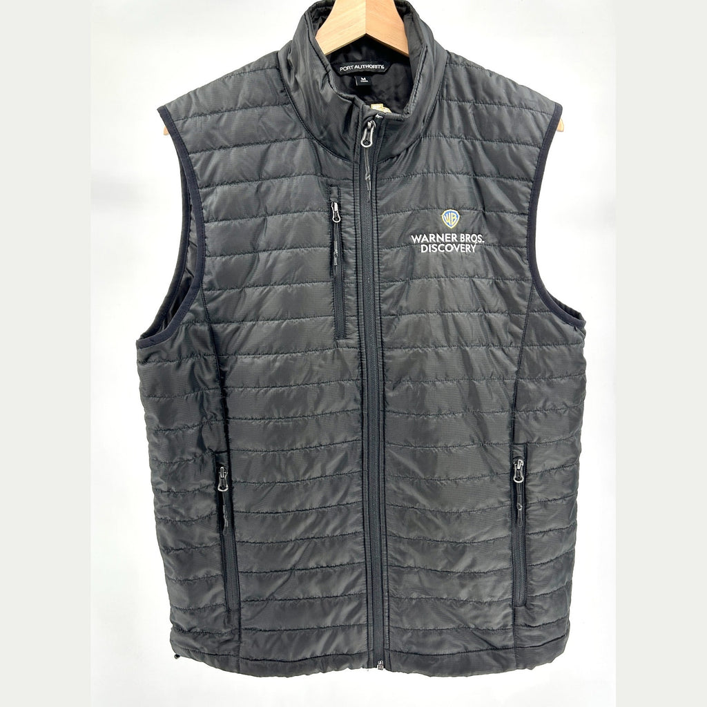 Black Polyester Quilted Warner Bros Discovery 100th Anniversary Puffer Vest
