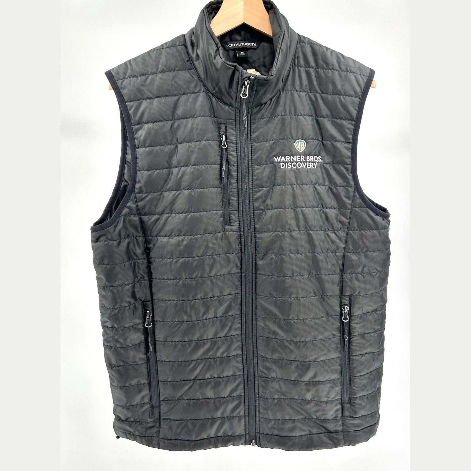 Black Polyester Quilted Warner Bros Discovery 100th Anniversary Puffer Vest