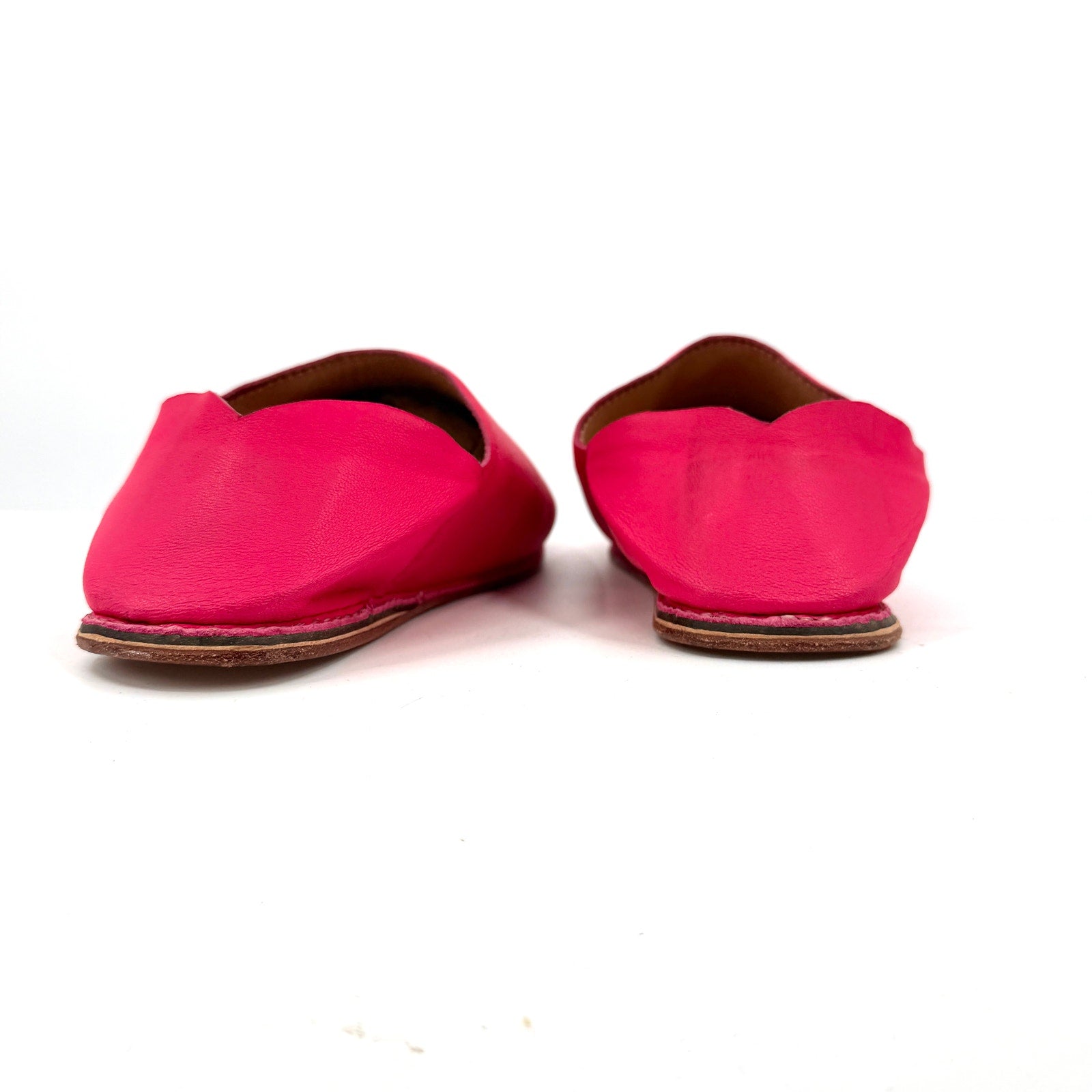 NEW Maroc Royal Asala Fes Hot Pink Genuine Leather Pointed Toe Babouche Mules