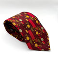 Vintage 90s Frank Lloyd Wright Silk Maroon Coonley Confetti Necktie