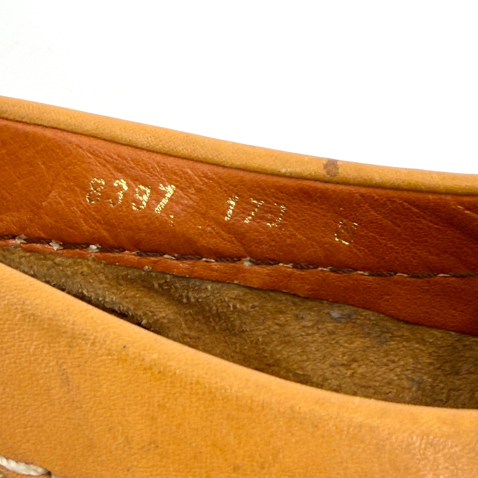 Vintage 80s Apache Ochre Tan Genuine Leather Lace Up Oxford Shoes